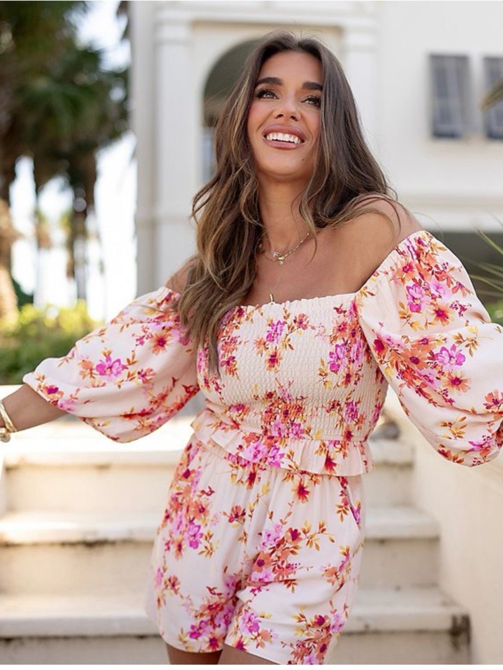 Kittenish Floral Two-Piece Set